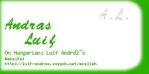 andras luif business card